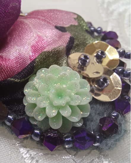 Šité dizajnové náušnice "Sen Tuniska"